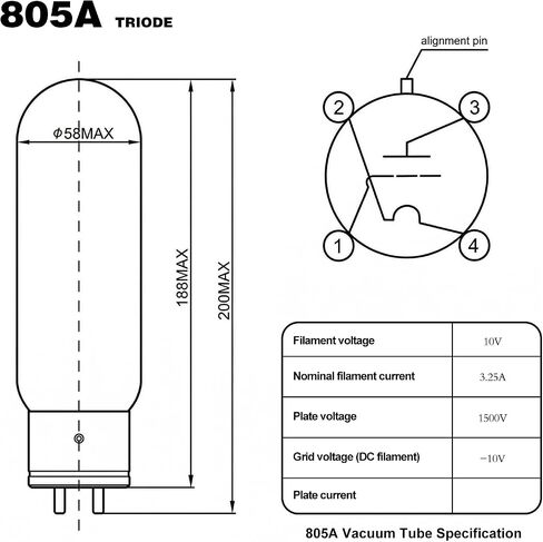 زوج متطابق من أنبوب التفريغ 805A من سلسلة Aurora (عبوتان) in Kuwait