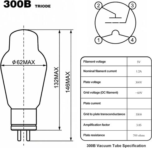 Heritage Series 300B Vacuum Tube Matched Pair (2 Pack) in Kuwait