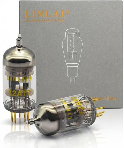أنبوب مفرغ من سلسلة Aurora 12AT7/ECC81، دبابيس ذهبية، زوج متطابق دقيق للغاية بلوحة مزدوجة، صندوق هدايا معبأ بشكل أنيق (عبوتان) in Kuwait