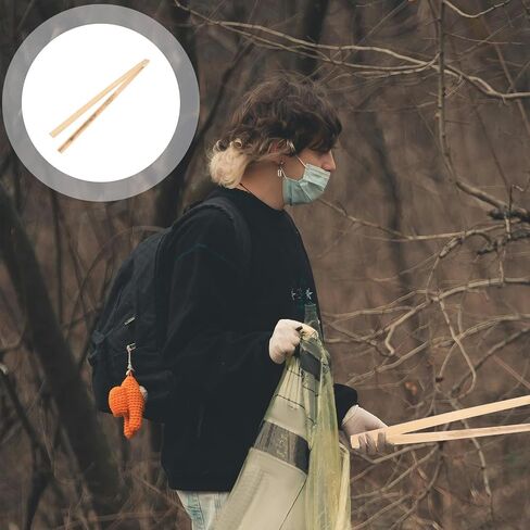 BESPORTBLE Trash Picker Grabber Tool Strong Grip Versatile Aid for Cleaning Streets and Other Places Lightweight Beige Trash Picker Tongs for Easy in Kuwait
