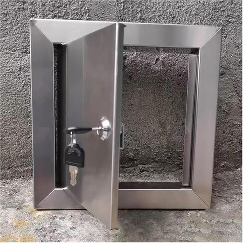 باب لوحة وصول مغناطيسي من الفولاذ المقاوم للصدأ، مقاسات متعددة من 6 × 6 إلى 35 × 35 بوصة، فتحة سباكة تعمل بالدفع للقفل لسهولة الوصول، مثالية للتجديد والصيانة in Kuwait