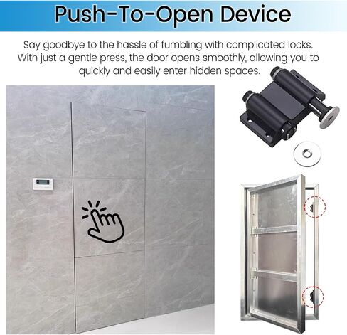 Recessed Touch Latch Tile Access Door, Magnetic Push-to-Open Hatch Cover for Walls, Concealed Inspection Panel for Showers (12x28in / 30x70cm) in Kuwait