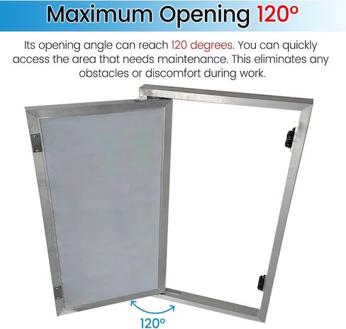 Recessed Touch Latch Tile Access Door, Magnetic Push-to-Open Hatch Cover for Walls, Concealed Inspection Panel for Showers (12x28in / 30x70cm) in Kuwait