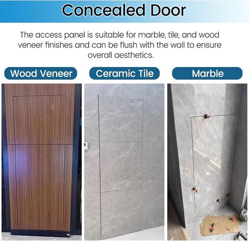 Recessed Touch Latch Tile Access Door, Magnetic Push-to-Open Hatch Cover for Walls, Concealed Inspection Panel for Showers (12x28in / 30x70cm) in Kuwait