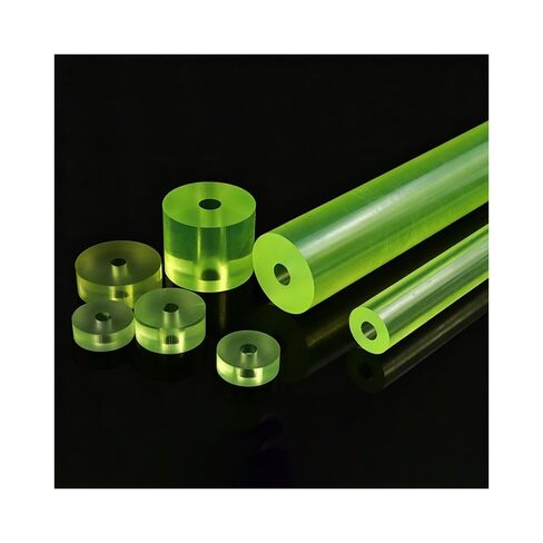 1Pc Translucent Polyurethane Hollow Rod, 500mm Length Cow Tendon Elastic PU Rubber Tube 20 to 60mm Oil Wear Resistant Shock Absorbing Rod(40X8X500mm) in Kuwait