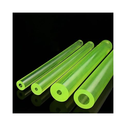 1Pc Translucent Polyurethane Hollow Rod, 500mm Length Cow Tendon Elastic PU Rubber Tube 20 to 60mm Oil Wear Resistant Shock Absorbing Rod(40X8X500mm) in Kuwait
