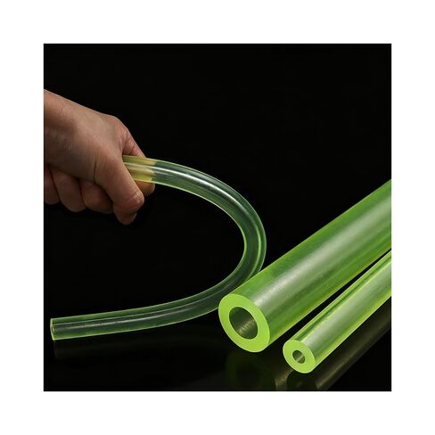 1Pc Translucent Polyurethane Hollow Rod, 500mm Length Cow Tendon Elastic PU Rubber Tube 20 to 60mm Oil Wear Resistant Shock Absorbing Rod(40X8X500mm) in Kuwait