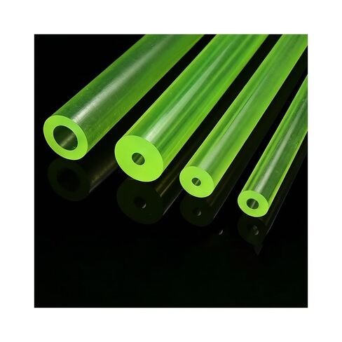 1Pc Translucent Polyurethane Hollow Rod, 500mm Length Cow Tendon Elastic PU Rubber Tube 20 to 60mm Oil Wear Resistant Shock Absorbing Rod(40X8X500mm) in Kuwait