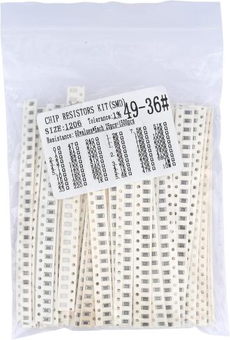 1500Pcs 60 Values 1206 SMD Resistor Kit Chip 0-10MΩ 1/4W 0.25W ±1% Tolerance in Kuwait