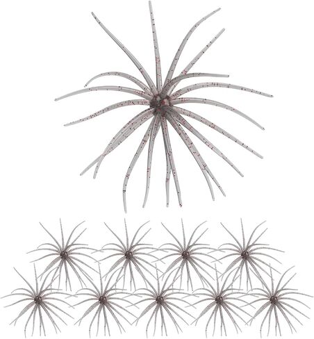 QualyQualy Sea Urchin Bait for Bass Fishing, Creature Urchin Bait | Fuzzy Dice Fishing Lure - 2.5'' / 3.6''/ 4'' /5.1'' Soft Plastic Swimbaits for Bass Fishing in Saudi Arabia