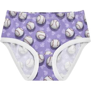 Baseball Girls' Exclusive Briefs Purple Cotton Underwears, Bikini Panties for Baby Toddler Girl 2T in Saudi Arabia