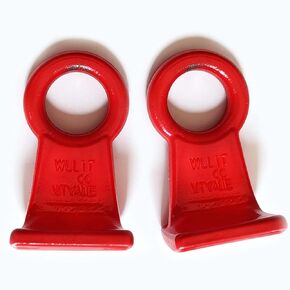 2 Pack Forged Bevel Bucket Hook - Lifting Ring Eye Steel Plate Shovel/J/Container/Pipe Pile Hook for Rigging & Heavy - Duty Handling (1T/2205LB) in Kuwait