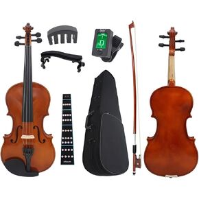 Violin solid wood acoustic natural color violin case in Kuwait