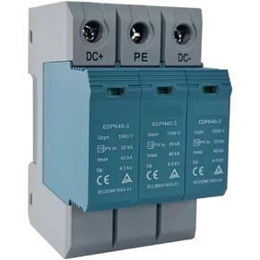 3P DC Surge Protector Solar SPD T2 Din Rail DC 1000V 40KA Arrester(3P 1500V) in Saudi Arabia