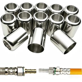 Heavy Duty Stainless Steel Tube Ferrule Sleeve, 22mm 7/8 Inch Air Brake Compression Bushing For Truck Trailer Pneumatic Air Tubing Replacement Parts(ID19/32"(15MM)) in Kuwait
