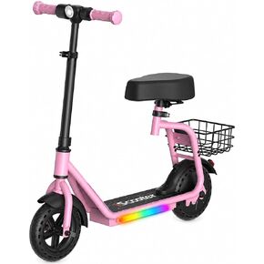 iScooter 2-in-1 Kids Electric Scooter ik7,Up to 12mph&10Miles Range，250W Motor, Headlight & Brake Taillight, Removable Seat&Basket, Smart App Parental Control,Electric Scooter for Kids Ages 10-14 in Saudi Arabia