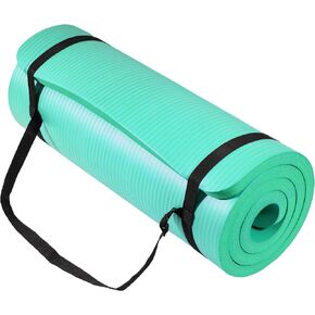 Signature Fitness Extra Thick High-Density Foam Yoga Mat – Multiple Thicknesses (1/2" & 1") / Multiple Colors – Double-Sided Non-Slip Surface – with Carrying Strap for Pilates, Yoga & Home Workouts in Kuwait