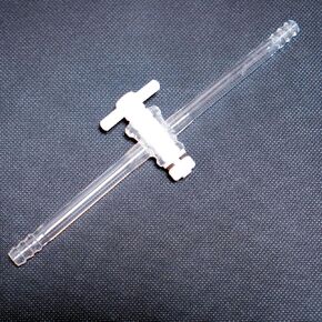 Laboratory Glass Flow Controller telfon Stopcock with Hose Connection lab Glass in Kuwait
