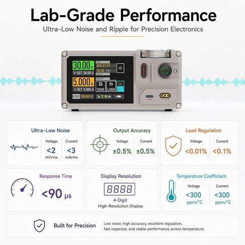 ISDT MP305B Portable Bench DC Power Supply Linear Regulated, Ultra Small 150W Power Station Variable Adjustable with Color Touch Screen, Compact Universal Battery Charger in Kuwait