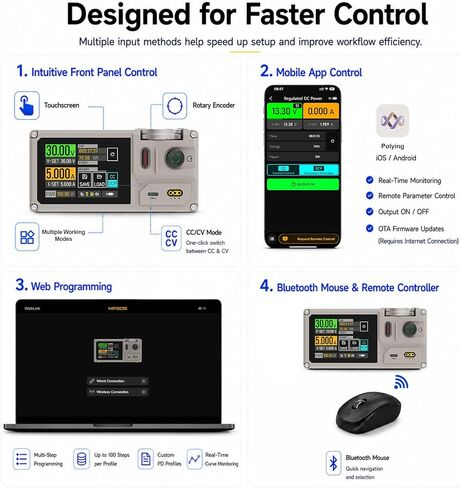 ISDT MP305B Portable Bench DC Power Supply Linear Regulated, Ultra Small 150W Power Station Variable Adjustable with Color Touch Screen, Compact Universal Battery Charger in Kuwait