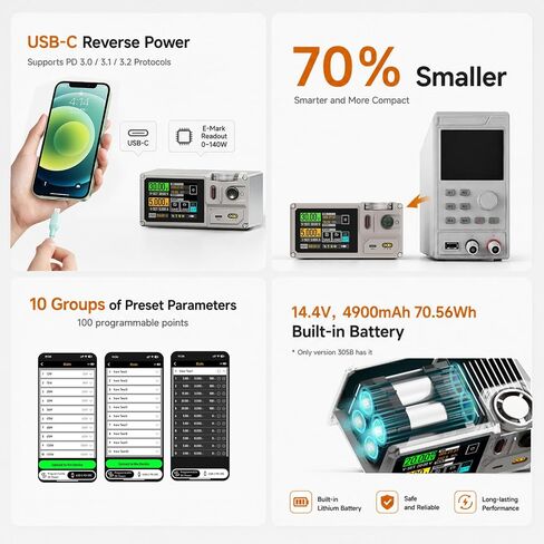 ISDT MP305B Portable Bench DC Power Supply Linear Regulated, Ultra Small 150W Power Station Variable Adjustable with Color Touch Screen, Compact Universal Battery Charger in Kuwait