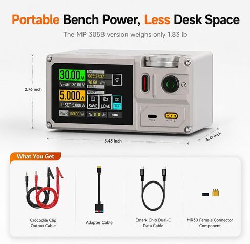 ISDT MP305B Portable Bench DC Power Supply Linear Regulated, Ultra Small 150W Power Station Variable Adjustable with Color Touch Screen, Compact Universal Battery Charger in Kuwait