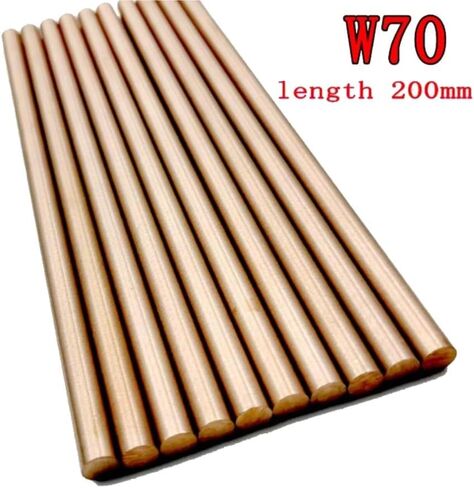 1Pcs W70 Tungsten Copper Bar 1mm 1.5mm 2mm-10mm Diameter Tungsten Copper Alloy Good Electric Spark Put Electric Rod Length 200mm(9mm x 200mm) in Kuwait