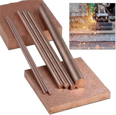 1Pcs W70 Tungsten Copper Bar 1mm 1.5mm 2mm-10mm Diameter Tungsten Copper Alloy Good Electric Spark Put Electric Rod Length 200mm(9mm x 200mm) in Kuwait