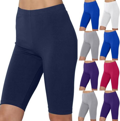 Capri Leggings with Pockets for Women Tummy Control High Waisted Yoga Pants Summer Workout Hiking Running Leggings in Kuwait