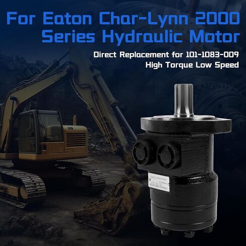 101-1083-009 Hydraulic Motor Replacement for Char-Lynn H Series, 2-Bolt SAE-A Mount SAE 6B Splined Shaft SAE O-Ring Ports, Low Speed High Torque for Construction Agricultural Machinery in Kuwait