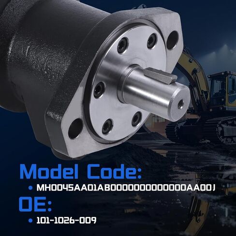 101-1026-009 Hydraulic Motor Replacement for Char-Lynn Eaton H Series, 4.5 cu in/rev Displacement, 1 Inch Straight Shaft 2-Bolt SAE-A Mount 760 RPM 1800 PSI in Kuwait