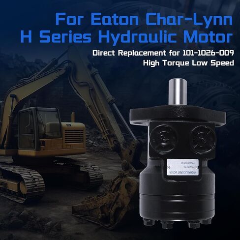 101-1026-009 Hydraulic Motor Replacement for Char-Lynn Eaton H Series, 4.5 cu in/rev Displacement, 1 Inch Straight Shaft 2-Bolt SAE-A Mount 760 RPM 1800 PSI in Kuwait