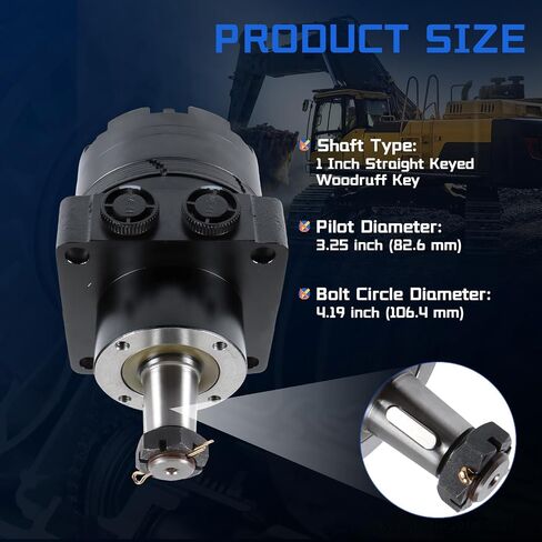 103-5333 Hydraulic Motor Low Speed High Torque Gerotor Motor Direct Replacement for Exmark Toro Lazer Z Master Zero-Turn Mowers Garden Agricultural Equipment in Kuwait