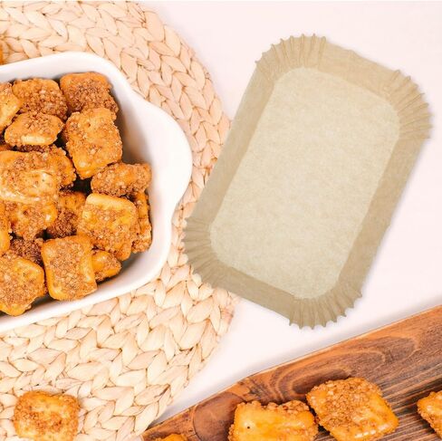 200pcs Air Fryer Paper: 9.8x6.9" Disposable Paper liner - Non-Stick Rectangular Basket liner - High-Temp Resistant Air Fryer/Oven Accessories in Kuwait