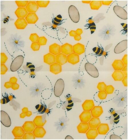 Reusable Beeswax Food Wraps for Fruits, Organic Cotton Beeswax Wrap Set, Zero Waste Eco-Friendly Alternative to Plastic Wrap, BPA-Free, for Fruit, Vegetable, Bowl Cover (3 Pack: S/M/L) in Kuwait