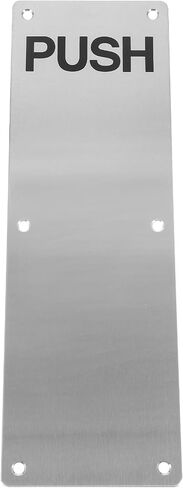 SOLUSTRE Stainless Steel Push Plate Door Kick Plate 304 Grade 100x300x1.5mm Fireproof for Commercial and Residential Use in Kuwait