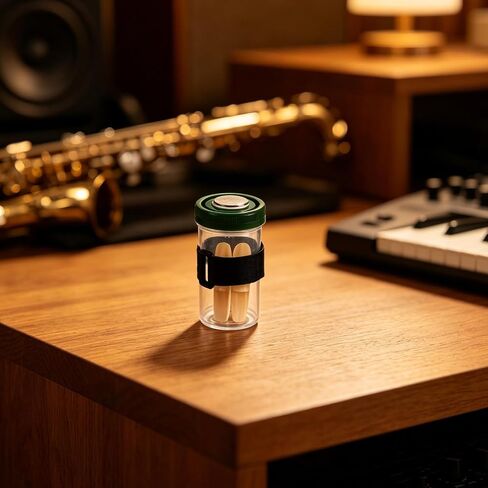 كوب ERINGOGO Oboe Bassoon Reed Soaker مع غطاء بلاستيكي محكم - ملحق للآلة الموسيقية وعاء مرطب مانع للتسرب لطلاب الموسيقى أثناء السفر in Kuwait