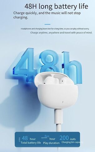 Sports in-Earphone Earbuds ENC Call Noise Cancellation IPX5 Waterproof 48 Hours Battery Life with Charging Compartment Wireless Bluetooth 5.3 Headphones for Sport Fitness,Black in Kuwait
