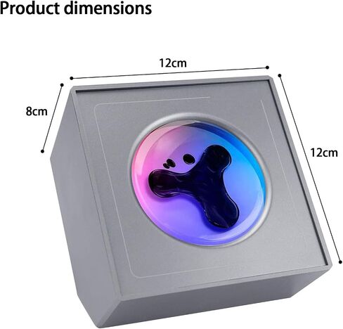 Ferrofluid Speaker Sound Visualizer, Built-in RGB Lighting, Ferrofluid Rhythm Music Lamp,Desktop Creative Gifts for Table, Bedroom, Office, Study (Gray) in Kuwait