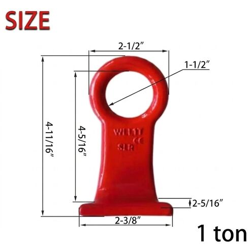 2 Pack Forged Bevel Bucket Hook - Lifting Ring Eye Steel Plate Shovel/J/Container/Pipe Pile Hook for Rigging & Heavy - Duty Handling (1T/2205LB) in Kuwait