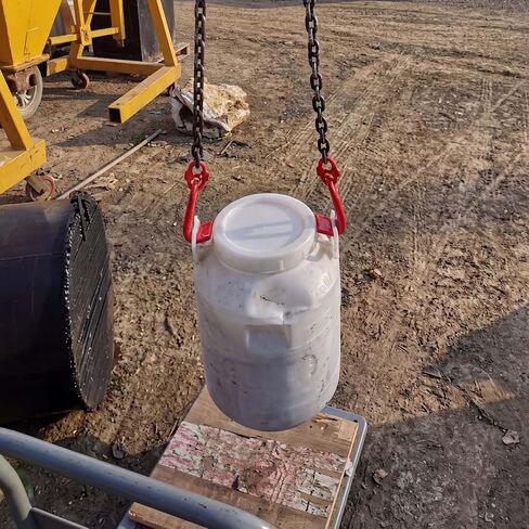 2 Pack Forged Bevel Bucket Hook - Lifting Ring Eye Steel Plate Shovel/J/Container/Pipe Pile Hook for Rigging & Heavy - Duty Handling (1T/2205LB) in Kuwait
