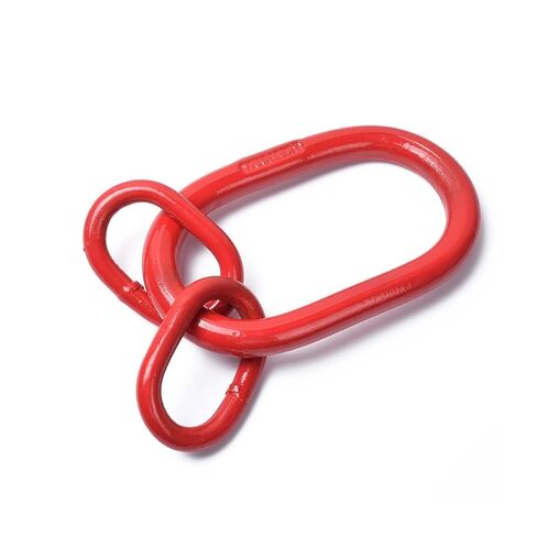 Oblong Master Link Assembly, Heavy Duty Red Chain Sling Ring for Lifting & Rigging, Drop Forged Steel Towing Crane Hoist Accessory for Construction and Manufacturing (11T) in Kuwait