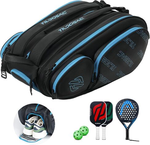 حقيبة Padel 2 في 1-in-1detachable للنساء والرجال | حقيبة تنس مع مقصورة مضرب معزولة من الألومنيوم | in Kuwait