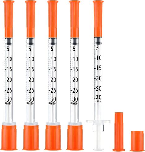 100 Pack 0.3ml 30G 1/2 Inch (13mm), Individually Wrapped Disposable, Lab Supplies, 0.3ml / 0.3cc in Kuwait