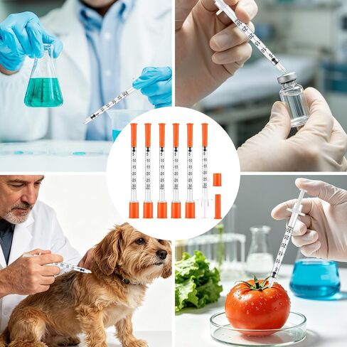 100 Pack 0.3ml 30G 1/2 Inch (13mm), Individually Wrapped Disposable, Lab Supplies, 0.3ml / 0.3cc in Kuwait