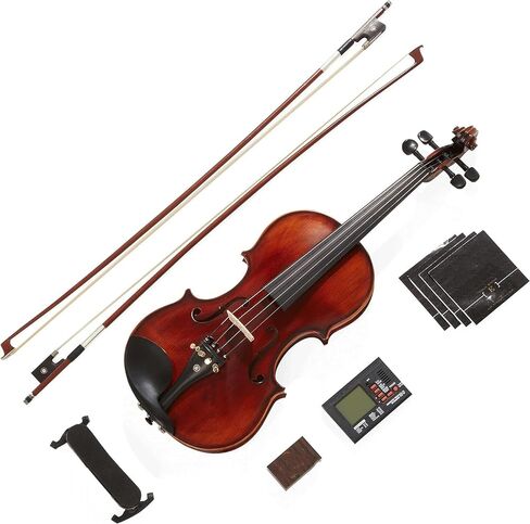 Beginner Solid Wood Violin Set in Dark Brown (1/2) in Kuwait