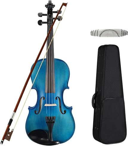 Violin Set Solid Wood Beginner Violin Blue (3/4) in Kuwait