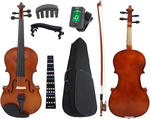 Violin solid wood acoustic natural color violin case in Saudi Arabia