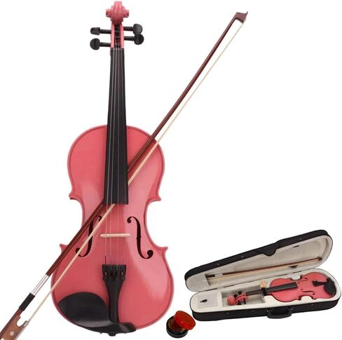 Violin set with case, children's violin pink (1/2) in Kuwait