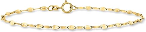 Ross-Simons RS Pure Italian 2.25mm 14kt Yellow Gold Lumachina-Chain Bracelet. 7 inches in Saudi Arabia
